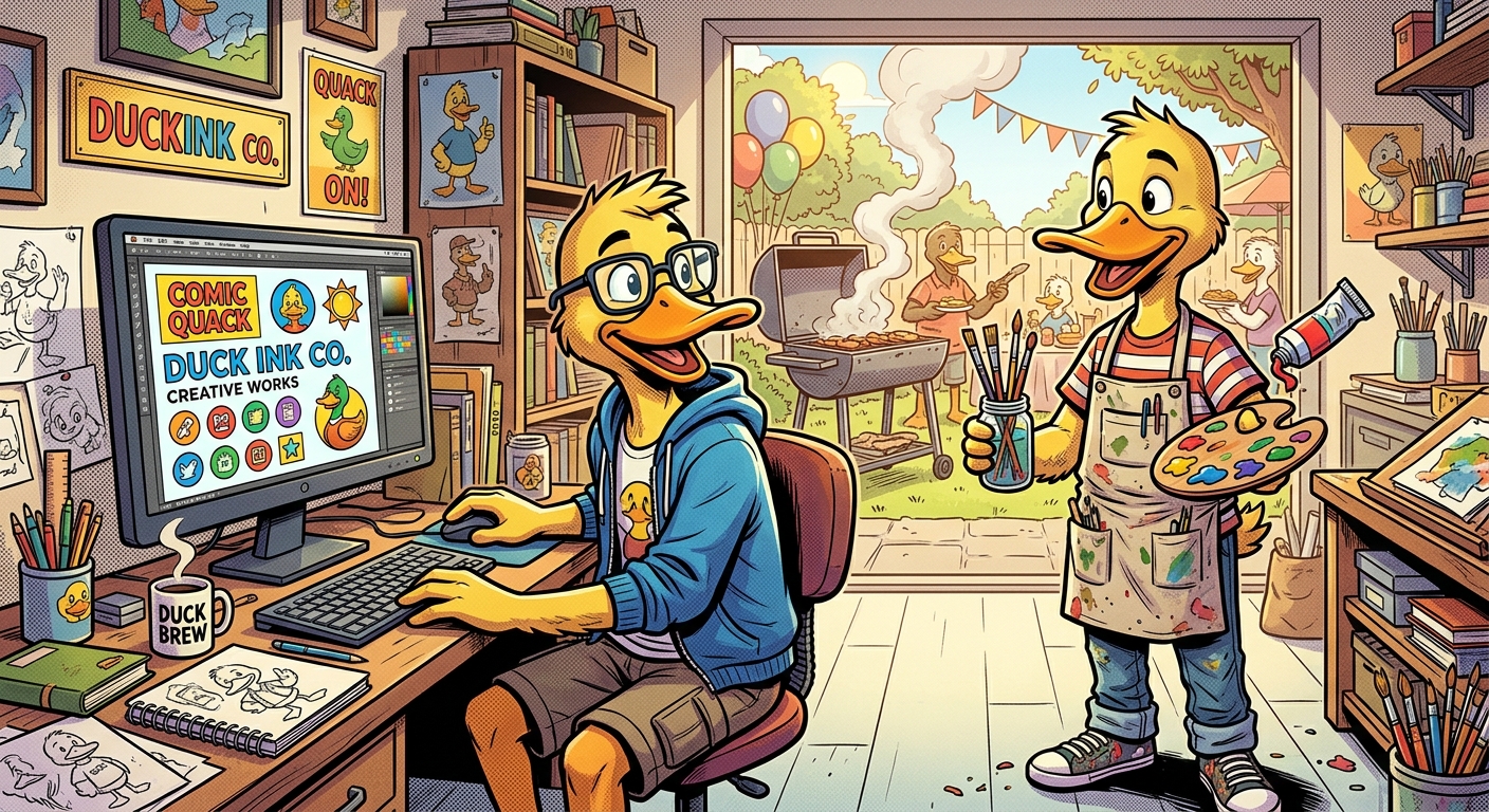 Kreatives Duo - Comic Stil
